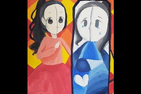 畢加索---《鏡前的我》_6B林子桐